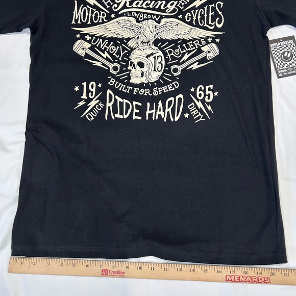 Supermassive Graphic T-shirt, Outlaw motorcycle graphic, Size Lrg & Color Black - Picture 4 of 7